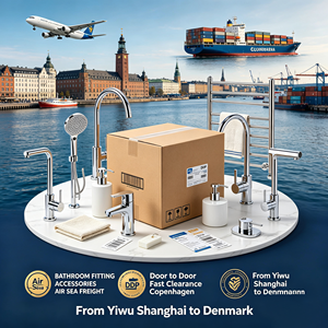 Transport aérien et maritime DDP porte-<span class=keywords><strong>à</strong></span>-porte de Yiwu Shanghai vers le Danemark pour accessoires de salle de bain, dédouanement rapide <span class=keywords><strong>Copenhague</strong></span> - Product Image 1