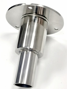 Nouveau tuyau d'échappement droit en acier inoxydable argenté durable pour bateau marin avec joint, accessoires de quincaillerie pour yacht - Product Image 4