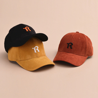 Gorro de pana personalizado para hombre y mujer, gorra de béisbol de PANA con Logo bordado 3D, 6 paneles