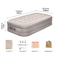 Matelas Gonflable Automatique Pliable Moderne pour Camping en Plein Air, en PVC Floqué, avec Pompe Intégrée