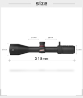 T-EAGLE ER 5-20X50 30mm Diamètre du Tube Optique Tactique Vue Chasse Réticule Scopes Haute Sensibilité Étanche Chasse Optique