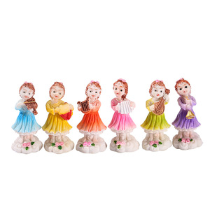 Figurines de fées avec instruments de musique, artisanat en résine, décorations de paysage miniatures, décoration artistique pour la maison - Product Image 4