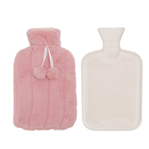 Bouillotte de 1L avec housse en flanelle pour soulager les crampes menstruelles, les douleurs au cou et aux épaules - Product Image 1