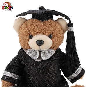 जेव्स कस्टम गुड़िया निर्माता स्नातक उपहार टेडी भालू जोड़े काले गाउन के साथ - Product Image 2