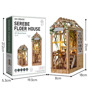Kit de Bricolage en Bois Hamaileon Serene Flowerhouse, Miniature Artisanale 3D, Ornement en Bois DIY, Scène de Fleuriste, Décoration de Bureau avec Lumière LED, Cadeau - Product Image 6