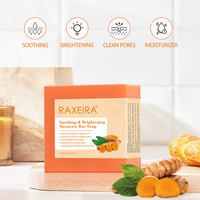 Barre savonneuse d'huile de ricin blanchissante bio de marque privée huile d'olive à la main huile de coco extrait de curcuma vente en gros