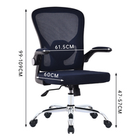 Échantillon Gratuit - Chaise de Bureau Ergonomique Pivotante à Dossier Bas avec Accoudoirs et Support Lombaire pour Visiteurs et Travail