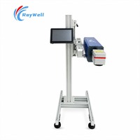 Nouvelle machine de marquage laser CNC CO2 volante pour codes-barres sur carton, refroidie par air, EZ CAD avec prise en charge DXF/AI/DWG/DST, garantie 1 an