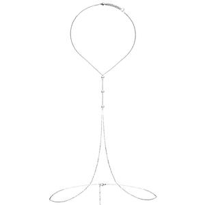 Semplice catena sul petto gioielli in acciaio inossidabile con perle Bikini per donna vita vita a catena <span class=keywords><strong>Sexy</strong></span> Lingerie di lusso Top regalo - Product Image 3