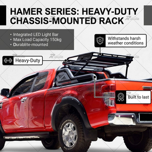 <span class=keywords><strong>Barre</strong></span> <span class=keywords><strong>de</strong></span> protection universelle en acier HM avec panier porte-bagages pour Ranger, Hilux Revo Rocco Vigo, Dmax 4x4 - Accessoires auto - Product Image 3