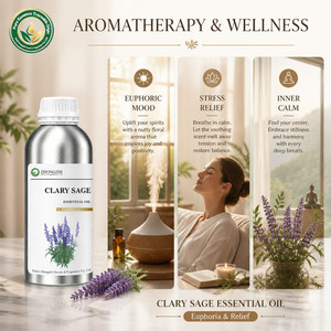 Huile d'agrépine (Salvia Sclarea) pour l'aromathérapie bien-être, l'humeur euphorique, le soulagement du stress et le calme intérieur - Product Image 1