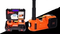 Kit Cric de Voiture Électrique et Hydraulique Portable 2-en-1, 5 Tonnes, 12V, avec Pompe à Pneus