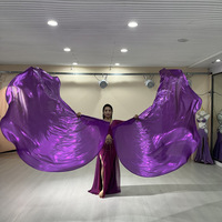 Drapeau de culte de couleur unie OEM Performance sur scène Vêtements de danse Drapeaux de culte de danse avec bâton Vêtements de danse de performance