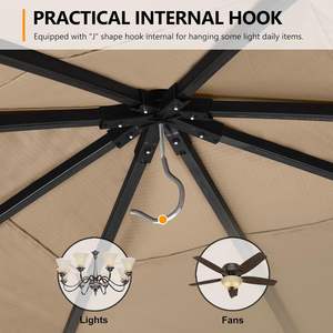 ABCCANOPY Pabellón de Jardín Ibiza Antracite Cu Plasa De Tantari Garden Point Pérgola Terraza La Palma - Product Image 4