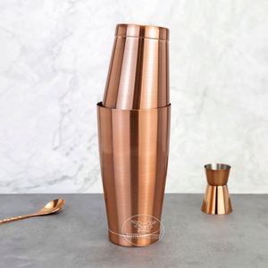 Nuevas Vasos Mezcladores Boston con Peso Tilt Edge de 850+550 ml, Superficie Dorada Cepillada, Acero Inoxidable 304, para Bar, Bebidas y Cócteles - Product Image 2
