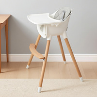 Chaise haute multifonctionnelle en hêtre pour bébé, ensemble chaise et table à manger, utilisation domestique, hauteur réglable, siège d'alimentation pour enfants, détachable