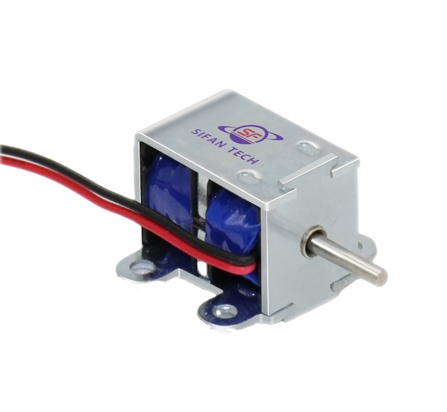 SF High quality big force DC 12V mini push-pull type latching solenoid with 10N keep force keep solenoid bi stable solenoid
