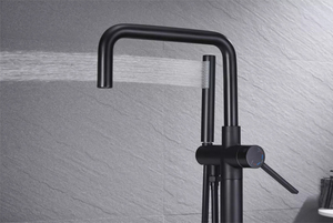 Freestanding Floor-<b>Mounted</b> Modern Single-Handle High-Flow Blackened Brass Bathtub Ceramic Core Hand Shower <b>Spray</b> HD-TF023 High-F - Product Image 2