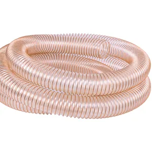 Hot Sale spiral Copper Wire hose PU Polyurethane Hose for suction Dust and Wind Power