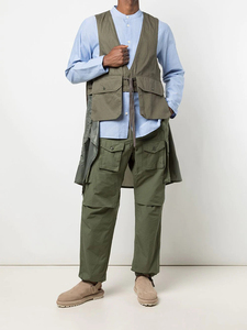 Servizio OEM Pantaloni <span class=keywords><strong>Cargo</strong></span> Personalizzati da Uomo <span class=keywords><strong>Verde</strong></span> Oliva con Tasche Multiple, Polsini con Coulisse, Tessuto Ripstop - Product Image 2