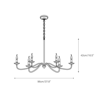 Lustre linéaire Hunter de luxe, style ferme transitionnelle, en laiton à six lumières, pour salle à manger, vente en gros, production OEM, directement de l'usine