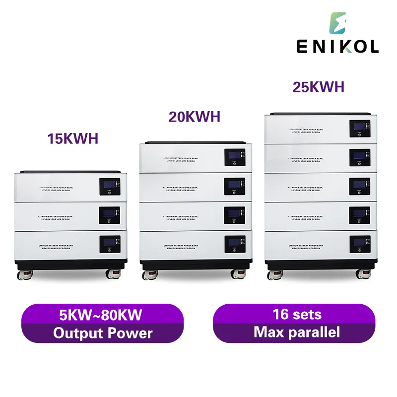 200ah 300ah impilabile 48v 100ah batteria al litio 10kwh 20kwh lifepo4 sistema di accumulo di energia della batteria