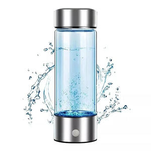 Bouteille d'hydrogène en verre en acier inoxydable noir alcalin 420ml tasse d'<span class=keywords><strong>eau</strong></span> riche en hydrogène bouteille d'<span class=keywords><strong>eau</strong></span> riche en hydrogène vente en gros - Product Image 2