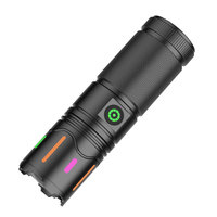 Nouvelle Lampe Torche LED Laser Blanche Haute Puissance 30W en Alliage d'Aluminium, Rechargeable par USB, Autonomie Ultra-Longue, Réglable, pour Extérieur