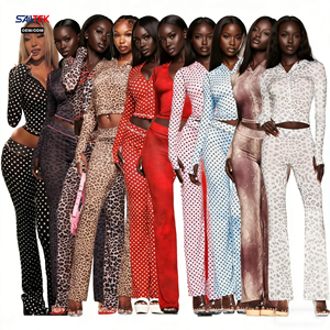 Tuta Y2K con logo personalizzato, adatta per ragazze alte, <span class=keywords><strong>abbigliamento</strong></span> di design, <span class=keywords><strong>abbigliamento</strong></span> estivo per il tempo libero, stampa a <span class=keywords><strong>pois</strong></span>, completo due pezzi, <span class=keywords><strong>abbigliamento</strong></span> donna - Product Image 1