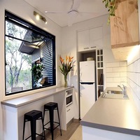 Villa de luxe en acier légères 40 pieds, maison avec Module en bois, conteneur, maison, produit de luxe