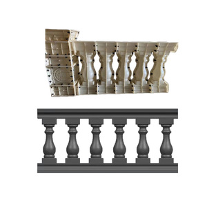 Molde de valla de piedra de imitación para carretera, molde de valla de hormigón prefabricado decorativo de plástico, molde de pasamanos para vallas de hormigón - Product Image 1
