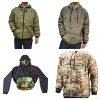 MITO Woobie Poncho de Chasse Réversible en Nylon Imperméable avec Capuche et Fermeture Éclair, Personnalisable (Couleurs et Logos), Camouflage Hiver