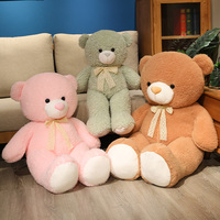Ours en Peluche Géant Ultra Doux en Gros, Grande Peluche Ours Rose Bleue, Énorme Jouet Animal de Dessin Animé, Cadeau d'Anniversaire