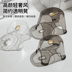 Transparent Plastic <b>Stool</b> Minimalist Design Thickened Durable Home Living Room Furniture Round <b>Seat</b> Childrens Shoe Changing - Product Image 1
