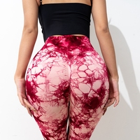 Leggings taille haute Scrunch Butt Leggings Tie Dye Leggings Leggings de sport sans couture en plein air pour les femmes