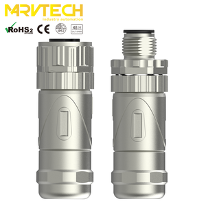 ขั้วต่อสายเคเบิลออปติคอลและไฟฟ้าแบบประกอบภาคสนามชนิด M12 B-code สำหรับตัวผู้และตัวเมีย - Product Image 3
