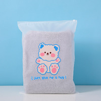 Sacs de rangement pour vêtements, transparents, givrés, en plastique, avec fermeture à glissière, compostables