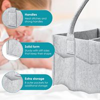 Sac et panier de rangement en feutre non tissé, moderne, pliable, silencieux, écologique, pour chambre de bébé et usage en crèche (vente en gros)
