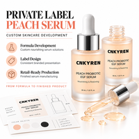 Sérum Probiotique à la Pêche EGF, Fabricant OEM en Marque Blanche, Hydratant et Nourrissant pour les Soins du Visage, Approvisionnement Direct Usine