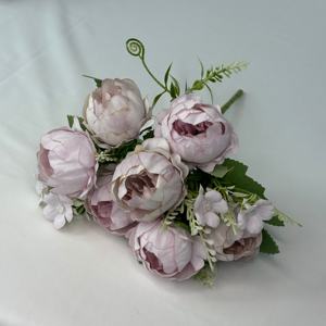 Bouquet di rosa artificiale di fiori bianchi di camelia di alta qualità - Product Image 4