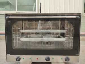 Four à convection électrique en acier inoxydable commercial, 4 niveaux, pour la cuisson en restaurant - Product Image 4
