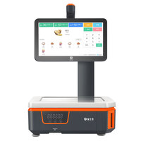 PSJ2500 OEM Caméra de reconnaissance de supermarché Digital AI POS Smart Sticker Label Scale avec imprimante thermique 15kg Capacité Multi-OS