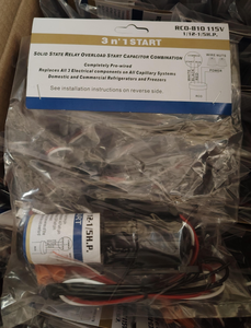 ハードスタートキットリレーおよびスタートコンデンサ145-175UF 1/20HP-1/2HP 115Vエアコンユニット用ハードスタートキット - Product Image 4