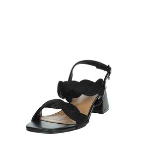 Sandalo con Tacco Mariella Burani 51243 Nero Polvere con Cinturino Annodato e Tacco Largo per l'Estate - Product Image 6