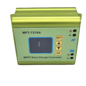 Panel Surya MPPT Pengontrol CAS Surya, 10A Kecil dengan Display LCD untuk Baterai 24/36/48/60/72 V MPPT 7210A