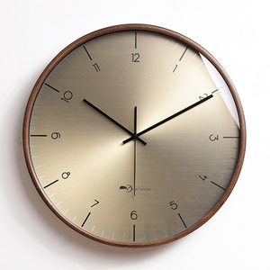 Big Modern Wall <b>Clock</b> Wood Round Luxury Custom Home Hotel Decoration - Product Image 1