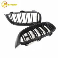 Calandre avant double lamelles en fibre de carbone à clipser pour BMW F32 F33 F36 F80 F82 F83 M3 M4 (grille d'aération)