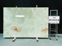 Carreaux muraux en onyx vert rétro-éclairé de haute qualité dalle en onyx translucide de comptoir vert poli pour dessus de table à manger et table basse