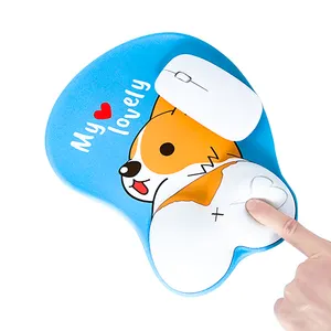 Benutzer definierte gedruckte 3D Ergonomische Hunde brüste Mauspad Weiche Kieselgel Anime Mauspads Handgelenk auflage Cartoon Mauspad