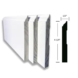 Different White Stair Baseboard Moulding